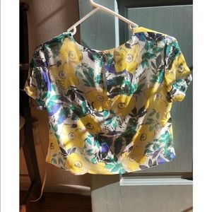 A cute floral crop top